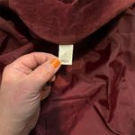 Old Navy Women's Maroon Velvet Blazer S Single-Breasted Satin Bow Formal Photo 1