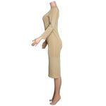 EMERSON FRY Long Sleeve Layering Dress, Sand, Small Photo 6
