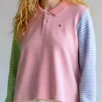 Teddy Fresh  Y2K Pastel Colorblock Knit Polo Sweater 2XL  NWT  F290 Photo 0
