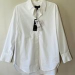 Truth by Republic Sz M White Cotton Blend Long Sleeve Oversized Dress Shirt Size M Photo 7