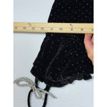 Lulus Black Velvet Rhinestone Embellished Sweetheart Neckline Cami Top Size S Photo 3