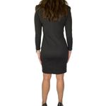 Vintage Parfait Zip Front Knit Dress Size Small Size 4 Black Long Sleeve Yellow Photo 2