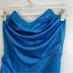 Lulus NWT Elegant Status Blue Strapless Tulip Midi Dress Size XS Photo 4