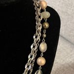 Lia Sophia  Lush Silver Tone Leaf Necklace with Gemstones and Beads Photo 3