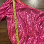 Show Me Your Mumu Revolve One Shoulder Sequin Party Top Bright Pink Size Small Photo 5