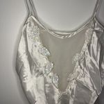 Victoria's Secret  Women's Vintage 90s Embellished Teddy Lingerie Bodysuit Pearl Photo 1