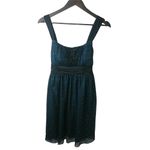 Iz Byer IZ Buyer LJ Deep Turquoise Black Mesh Sparkle Prom Mini Dress Photo 2
