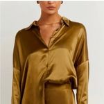 DISSH SIMONE CHARTREUSE SATIN SHIRT, New with Tags, Size 2 Photo 1