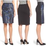 T Tahari Sloanne Black knee-length w/ abstract pattern Pencil Skirt Size 4 New Photo 2