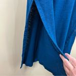 Lou & grey Teal Blue Linen Slab Knit Side Slit Maxi Dress Large Beach Lagenlook Photo 3