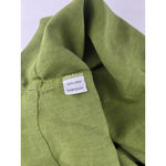 Bryn Walker Linen Set Tunic Top Pants Green Oversized Crop Wide Leg Pants Large Photo 4