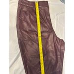 EXPRESS Womens Modern Straight High Rise Faux Leather Pants Sz 18S Purple Photo 7