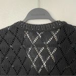 White House | Black Market NEW WHBM 3/4 Sleeve Open Knit Embellished Beaded Tunic Sweater Top Size Medium Photo 8