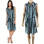 City Chic  Striped Sleeveless Button Front Shirt Dress Size 14 Photo 1