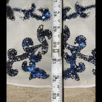 Needle & Thread  Embellished White Blue Glitter Sequin Sheath Dress Sz 4 NWT $236 Photo 4