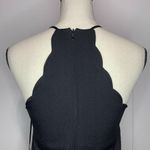 Lulus NWT  X-Small Black Scalloped Halter Dress Photo 7