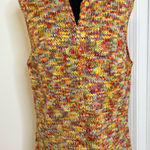 Talbots Colorful Knit Sweater Vest Size Large Acrylic/Wool/Poly Photo 0