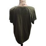 Democracy Olive Green Short Sleeve Crew Neck T-Shirt Womens Large Photo 1