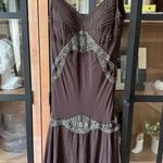 Sue Wong Vintage silk dress beaded Y2K embroidered 90s fairy nocturne chocolate Photo 0