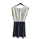 Red Camel  off white lace and navy patterned dress- sundress size medium Photo 4