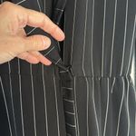 Chetta B Vintage Sherrie Bloom Menswear Pinstripe Dress Collared Wrap Midi Boss Photo 3