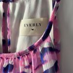Everly Sundress Womens Small Pink Purple Key Hole Spaghetti Strap Lined Photo 4