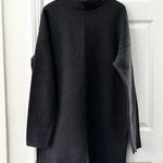 COS  Grey Funnel Neck Dolman Sleeve Boxy Tunic Cotton Sweater Knit Dress Large Photo 0