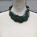 3 Piece Green Beaded Statement Necklace and Earring Set Photo 11