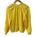 MOTHER Denim The Sunburst Voile Top in Primrose Yellow Button Front Size Small‎ Photo 5