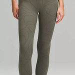 Lululemon Align Leggings High Rise 25” Scripted Yogo Army Green/Dark Olive 10 Photo 0