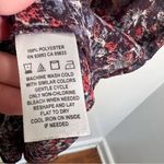 Nic+Zoe Split Neck Blouse Navy Multi Geometric XS Photo 8