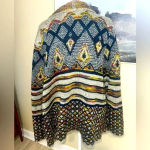 Vintage Y2K Passports Pier One Sweater Aztec Tribal Southwestern Orange Blue M Size M Photo 1