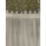 Becca Johnny Striped Ruffle Wide Leg Jumpsuit M White Golden Beige Pockets Lined Photo 9