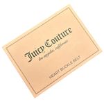Juicy Couture Black Heart Buckle Belt L/XL – Gold Heart Logo Buckle NEW Photo 5