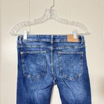 ZARA  Trafaluc Denimwear Womens Blue Denim Ripped Ankle Zip Jeans Size 4 Photo 8
