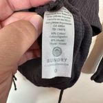 Sundry Shirred Seams Rouched Side Long Sleeve Crew Neck Top Size 0 in Blue Photo 2