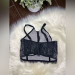 Victoria's Secret Victoria’s Secret black lace unlined plunged high neckline bralette sz 32D Photo 4