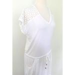Calvin Klein  Womens Crochet Shoulder Tunic Cover Up Drawstring Dress Sz S/M Photo 5