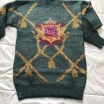 Ellen Tracy Vintage 80s 90s Womens Size Small Green Mohair Wool Blend Knit Sweater Holiday Photo 2