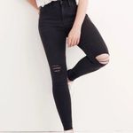Madewell Tall 9" Mid-Rise Skinny Jeans Size 26 Black Sea Distressed 26T Photo 0