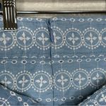 Ann Taylor Chambray Embroidered Eyelet Tie Waist Pencil Skirt, Size 16 Photo 8