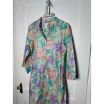 Vintage Saybury Pastel Floral Granny Floral House Dress Robe Jacket Housecoat XS Green Photo 2