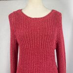 Lauren Jeans Co. Ralph Lauren Red Pink Knit Sweater Long Sleeve Womens Large Photo 1