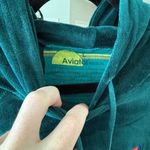 Aviator Nation  Classic Velvet Pullover Hoodie Sweatshirt Teal // Rainbow Stripe Photo 2
