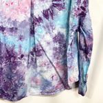 Old Navy  Large Top Handmade Tie Dye Shirt Button Up Long Sleeve‎ Purple Blue 904 Photo 10