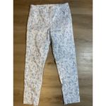 Soft Surroundings Medium Floral Print Blue White SUPERLA Slim Leg Ankle Pants Photo 9
