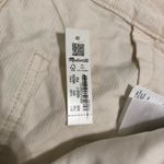 Madewell  Women's‎ Cropped Pants Size 33 Petite Cream Ribbed Emmett Wide Leg NWT Photo 6