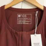 FIGS  Layton Crewneck Wide Leg ScrubJumpsuit in Walnut, Size Small Photo 9