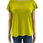 Jones New York (XL) Green Yellow Short Sleeve Boat Neck Tee Shirt Photo 0