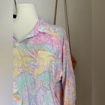 Lauren Ralph Lauren Pale Paisley Print Sleep Button Shirt, Size 2X Pink Photo 1